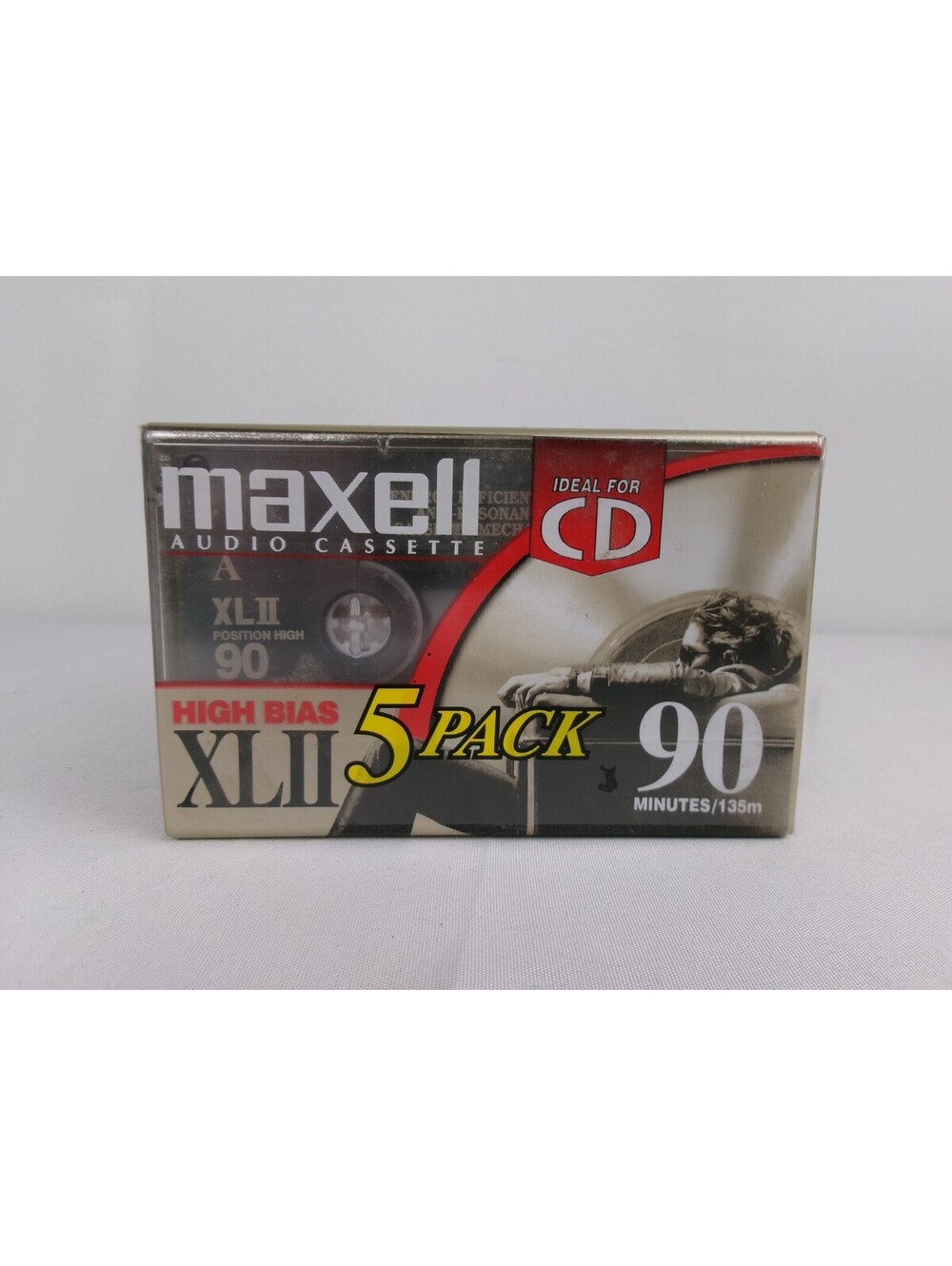 Maxell XLII 90 High Bias Type II Blank Audio Cassette Tapes 5 Pack Sealed